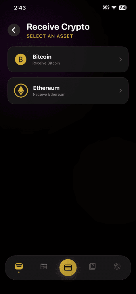 Receive Crypto